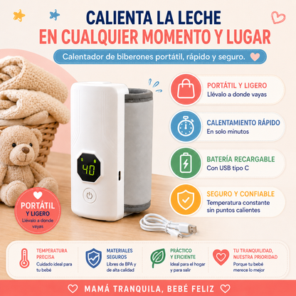 NutriWarm™ – Temperatura Perfecta para tu Bebé, Portátil