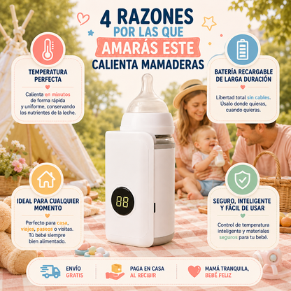 NutriWarm™ – Temperatura Perfecta para tu Bebé, Portátil